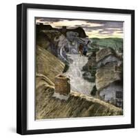 Banshee Wailing to Foretell Death in an Irish Village-null-Framed Giclee Print