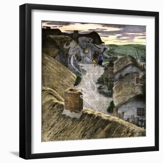Banshee Wailing to Foretell Death in an Irish Village-null-Framed Giclee Print