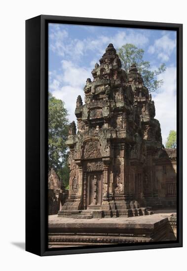 Banteay Srei Hindu Temple, Nr Angkor, Siem Reap, Cambodia-Robert Harding-Framed Stretched Canvas