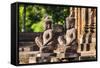 Banteay Srei Temple in Angkor-Michael Nolan-Framed Stretched Canvas