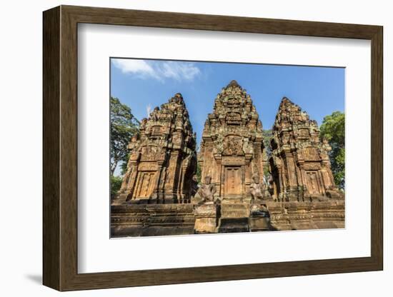 Banteay Srei Temple in Angkor-Michael Nolan-Framed Photographic Print