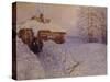 Banya in Winter, 1919-Appolinari Mikhaylovich Vasnetsov-Stretched Canvas