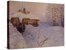 Banya in Winter, 1919-Appolinari Mikhaylovich Vasnetsov-Stretched Canvas