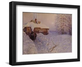 Banya in Winter, 1919-Appolinari Mikhaylovich Vasnetsov-Framed Premium Giclee Print