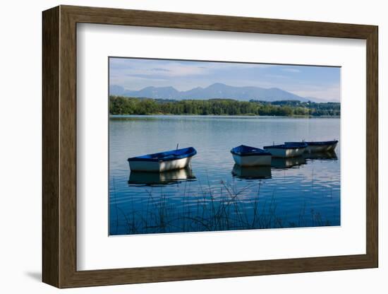 Banyoles, Girona Province, Catalonia, Spain. The Banyoles lake, which was the venue of the 1992...-null-Framed Photographic Print