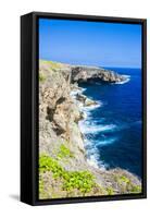 Banzai Cliffs on Saipan, Northern Marianas, Central Pacific, Pacific-Michael Runkel-Framed Stretched Canvas