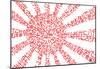 Banzai Japanese Flag Text Poster-null-Mounted Poster