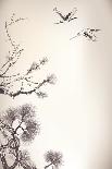 Ink Style Pine Tree and Birds-baoyan-Art Print