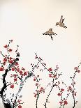 Ink Style Pine Tree and Birds-baoyan-Art Print