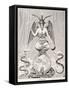 Baphomet-null-Framed Stretched Canvas