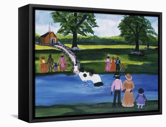 Baptism 3-Anna Belle Lee Washington-Framed Stretched Canvas