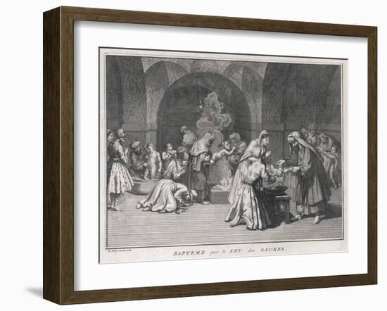 Baptism by Fire Practised by the Parsees of Bombay State India Followers of Zoroaster-Bernard Picart-Framed Art Print