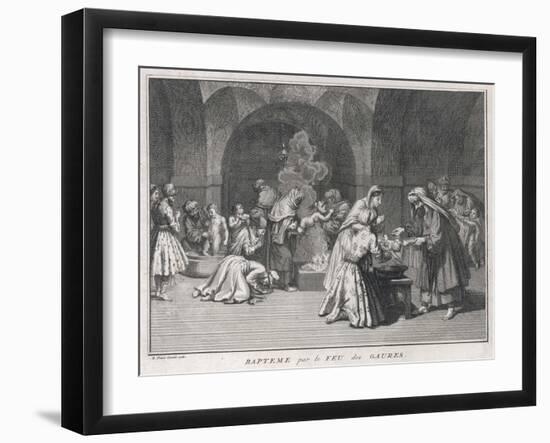 Baptism by Fire Practised by the Parsees of Bombay State India Followers of Zoroaster-Bernard Picart-Framed Art Print