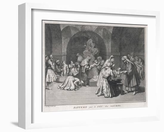 Baptism by Fire Practised by the Parsees of Bombay State India Followers of Zoroaster-Bernard Picart-Framed Art Print