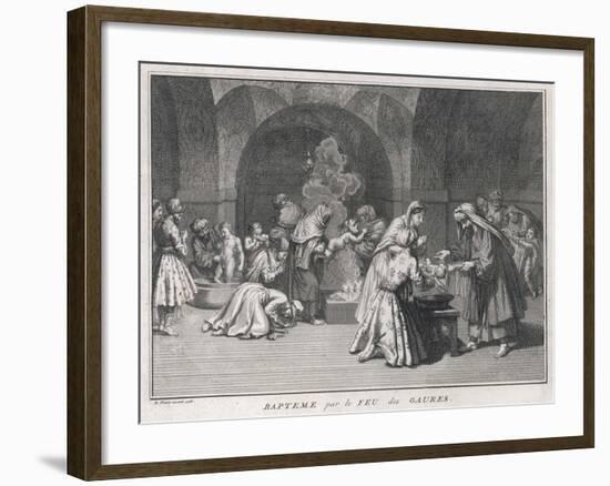 Baptism by Fire Practised by the Parsees of Bombay State India Followers of Zoroaster-Bernard Picart-Framed Art Print