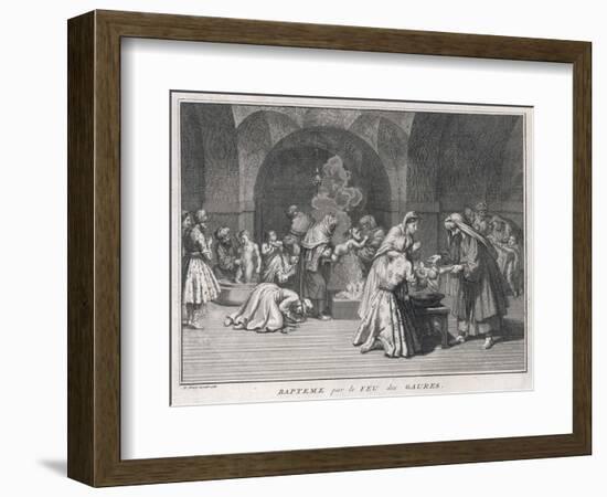 Baptism by Fire Practised by the Parsees of Bombay State India Followers of Zoroaster-Bernard Picart-Framed Art Print