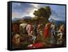 Baptism, Christ Baptized by Saint John-Nicolas Poussin-Framed Stretched Canvas