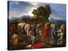 Baptism, Christ Baptized by Saint John-Nicolas Poussin-Stretched Canvas