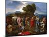 Baptism, Christ Baptized by Saint John-Nicolas Poussin-Mounted Giclee Print