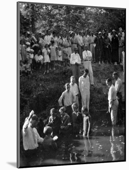 Baptism near Mineola Texas Photograph No.1 - Mineola, TX-Lantern Press-Mounted Art Print