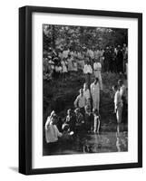 Baptism near Mineola Texas Photograph No.1 - Mineola, TX-Lantern Press-Framed Art Print
