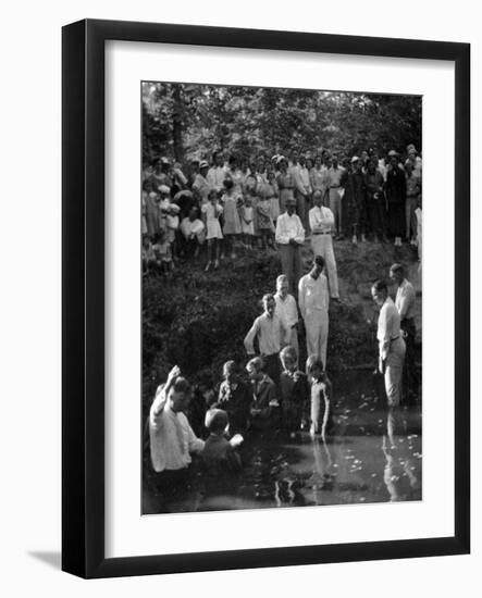 Baptism near Mineola Texas Photograph No.1 - Mineola, TX-Lantern Press-Framed Art Print