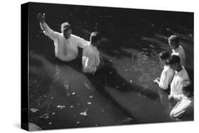 Baptism near Mineola Texas Photograph No.2 - Mineola, TX-Lantern Press-Stretched Canvas