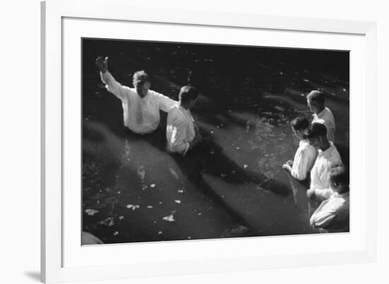 Baptism near Mineola Texas Photograph No.2 - Mineola, TX-Lantern Press-Framed Premium Giclee Print
