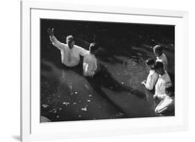 Baptism near Mineola Texas Photograph No.2 - Mineola, TX-Lantern Press-Framed Premium Giclee Print