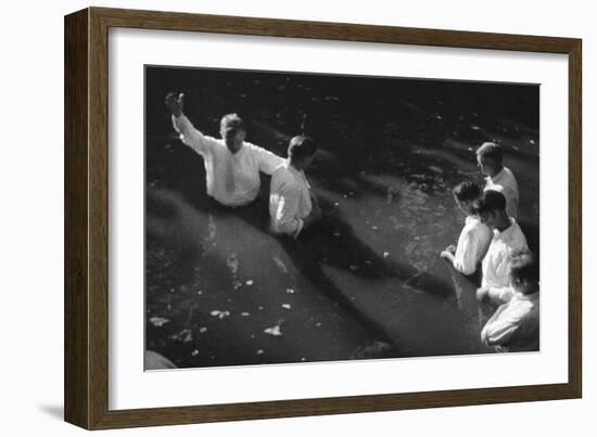 Baptism near Mineola Texas Photograph No.2 - Mineola, TX-Lantern Press-Framed Art Print