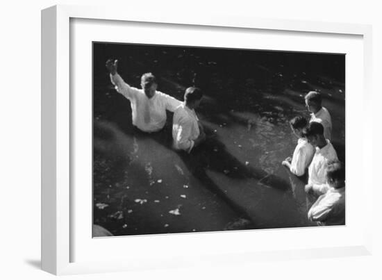 Baptism near Mineola Texas Photograph No.2 - Mineola, TX-Lantern Press-Framed Art Print