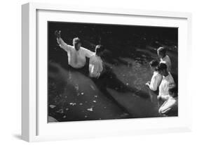 Baptism near Mineola Texas Photograph No.2 - Mineola, TX-Lantern Press-Framed Art Print