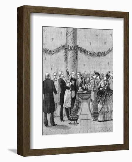 Baptism of Baby Mason-Leo Taxil-Framed Art Print