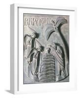 Baptism of Christ, Bronze Panels from St. Ranieri's Door, Circa 1180-Bonanno Pisano-Framed Giclee Print