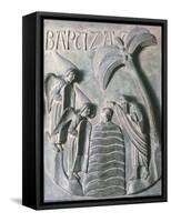 Baptism of Christ, Bronze Panels from St. Ranieri's Door, Circa 1180-Bonanno Pisano-Framed Stretched Canvas