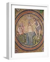 Baptism of Christ by John the Baptist-Byzantine School-Framed Giclee Print