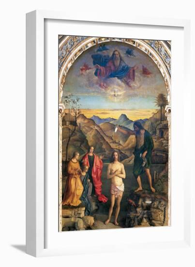 Baptism of Christ by John-Giovanni Bellini-Framed Art Print