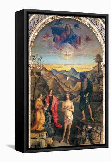 Baptism of Christ by John-Giovanni Bellini-Framed Stretched Canvas