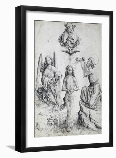 Baptism of Christ, by Master E S (Active 1420-1497), Germany, 15th Century-null-Framed Giclee Print