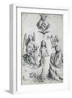 Baptism of Christ, by Master E S (Active 1420-1497), Germany, 15th Century-null-Framed Giclee Print