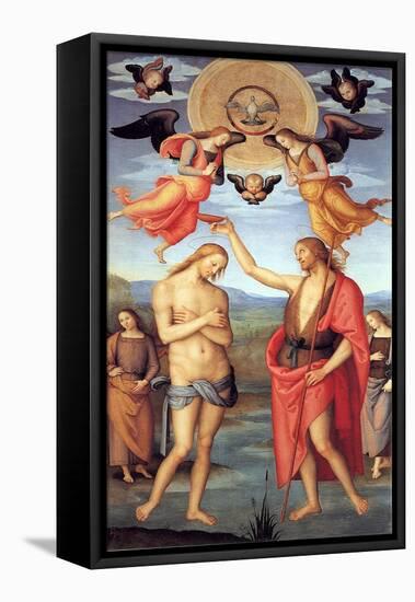 Baptism of Christ, C. 1512-Perugino-Framed Stretched Canvas