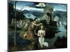 Baptism of Christ, Ca. 1515.-Joachim Patenir-Mounted Giclee Print