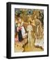 Baptism of Christ, Detail from the Predella of an Altarpiece from the Vic Cathedral-Bernat Martorell-Framed Giclee Print