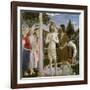 Baptism of Christ, Detail of Christ, John the Baptist and Angels, 1450-Piero della Francesca-Framed Giclee Print