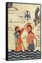 Baptism of Christ, from a Gospel, 1330-Guirages-Framed Stretched Canvas
