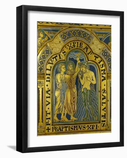 Baptism of Christ, from the Verdun Altarpiece-Nicholas of Verdun-Framed Giclee Print