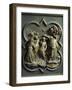 Baptism of Christ, Gilded Bronze Panel by Lorenzo Ghiberti-null-Framed Giclee Print