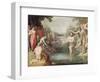 Baptism of Christ (Oil on Canvas)-Cornelis Cornelisz van Haarlem-Framed Giclee Print