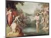 Baptism of Christ (Oil on Canvas)-Cornelis Cornelisz van Haarlem-Mounted Giclee Print