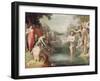 Baptism of Christ (Oil on Canvas)-Cornelis Cornelisz van Haarlem-Framed Giclee Print